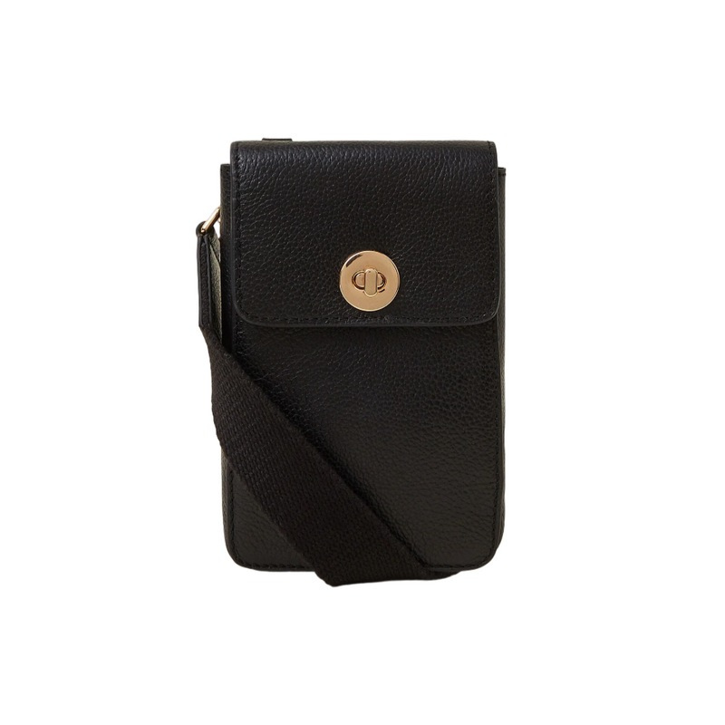 Faux Leather Crossbody Phone Bag with Card Slots – Compact Design